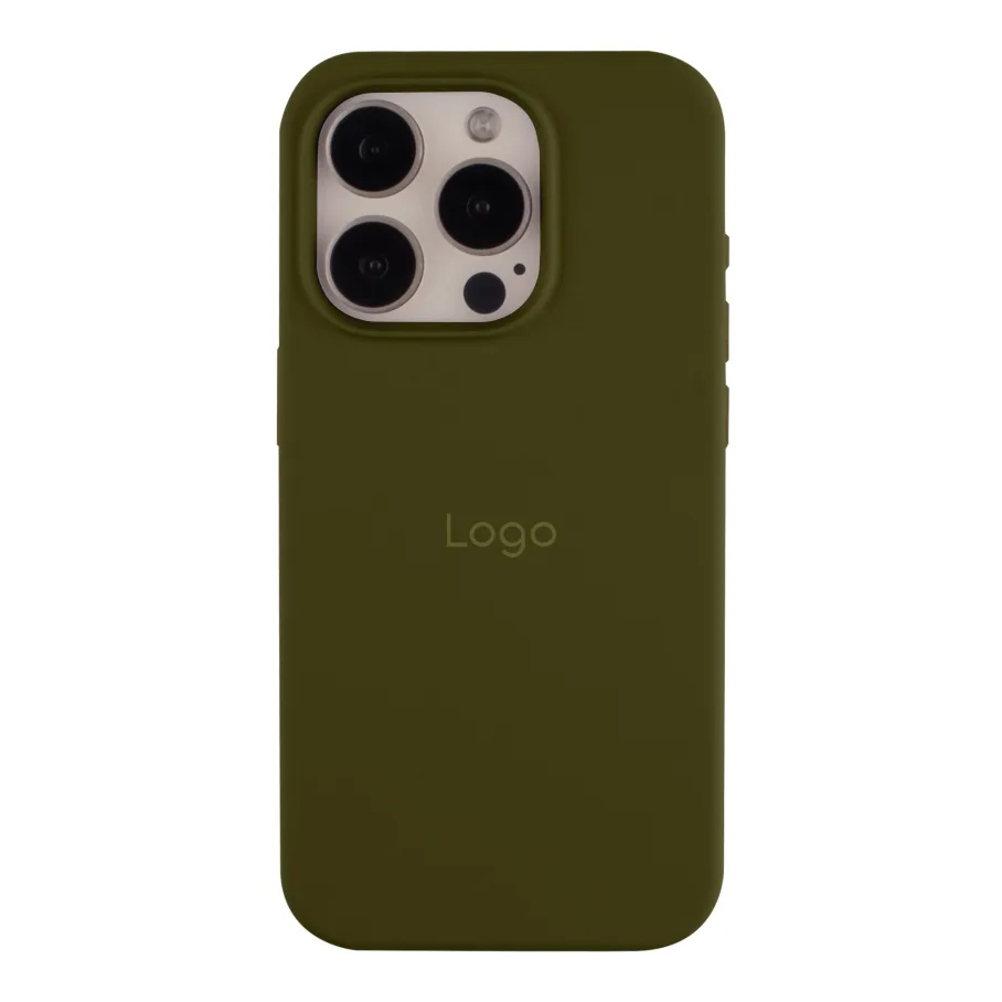 Чехол Silicone Case Full Size (AA) для iPhone 15 Pro Max 45.Army Green