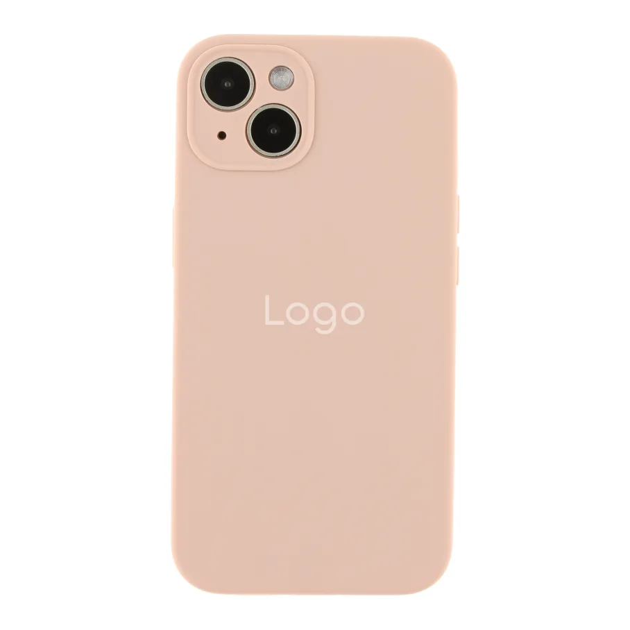 Чехол Silicone Case Full Size with Frame для iPhone 13 19.Pink Sand