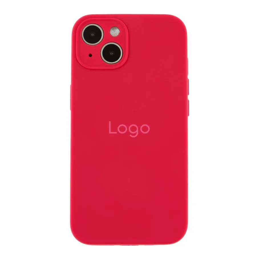 Чехол Silicone Case Full Size with Frame для iPhone 13 37.Rose Red
