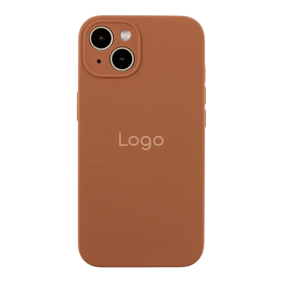 Чехол Silicone Case Full Size with Frame для iPhone 13 93.New Brown