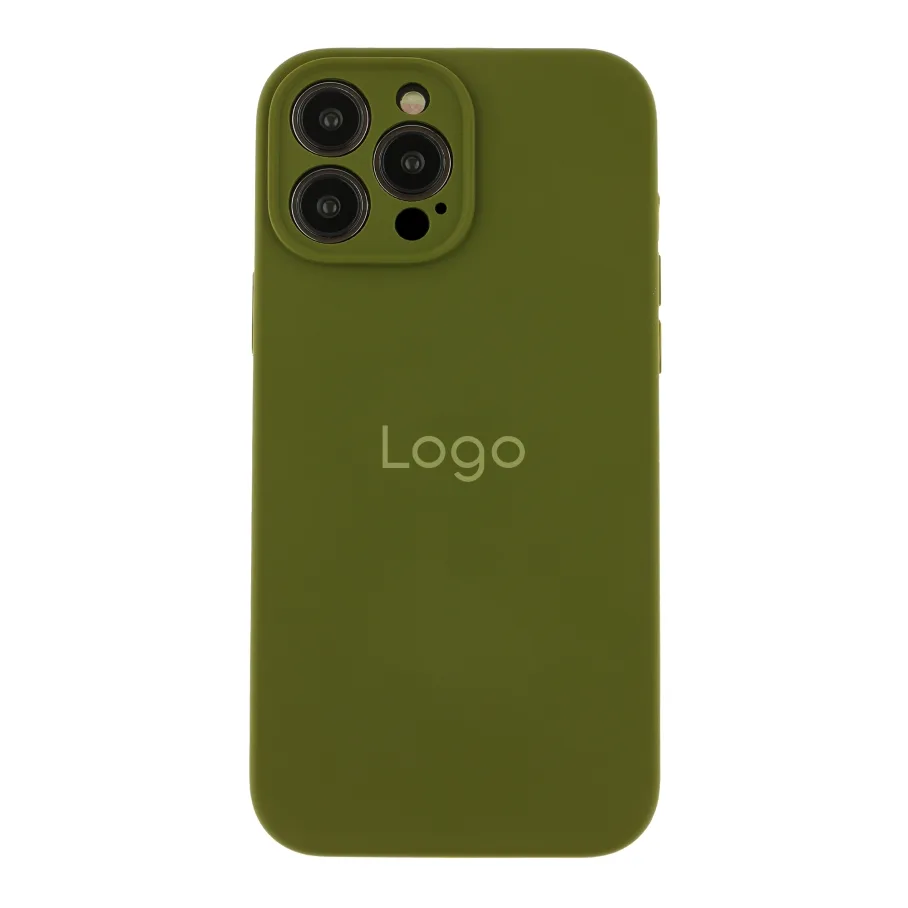 Чехол Silicone Case Full Size with Frame для iPhone 13 Pro 45.Army Green