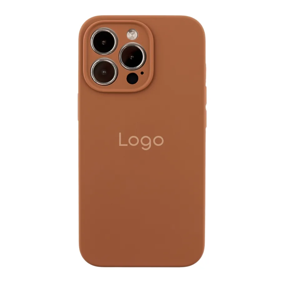 Чехол Silicone Case Full Size with Frame для iPhone 13 Pro Max 93.New Brown