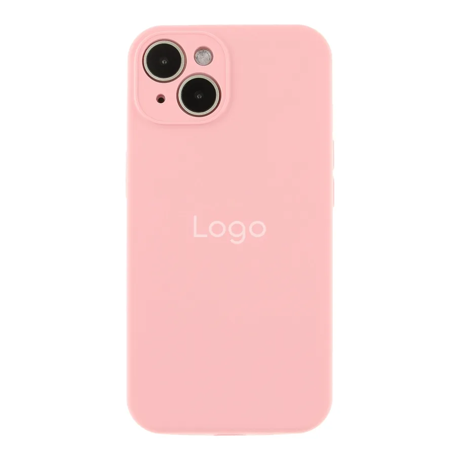 Чехол Silicone Case Full Size with Frame для iPhone 14 06.Light Pink