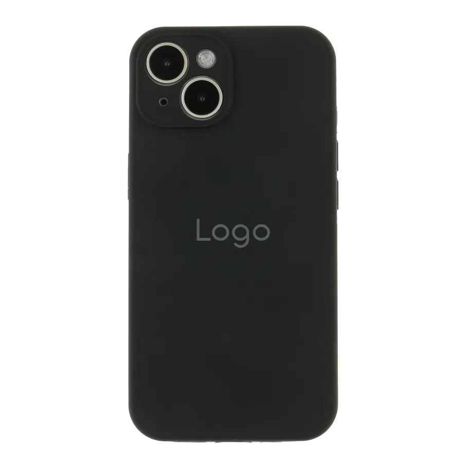 Чехол Silicone Case Full Size with Frame для iPhone 14 18.Black