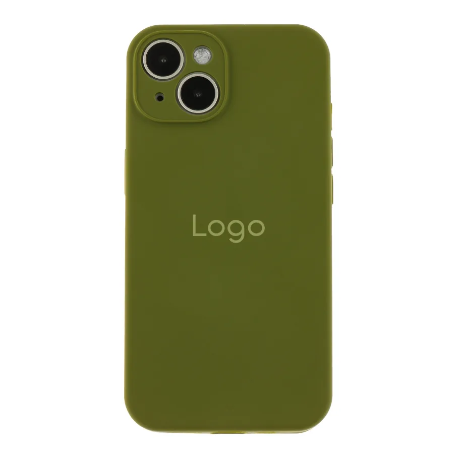 Чехол Silicone Case Full Size with Frame для iPhone 14 45.Army Green