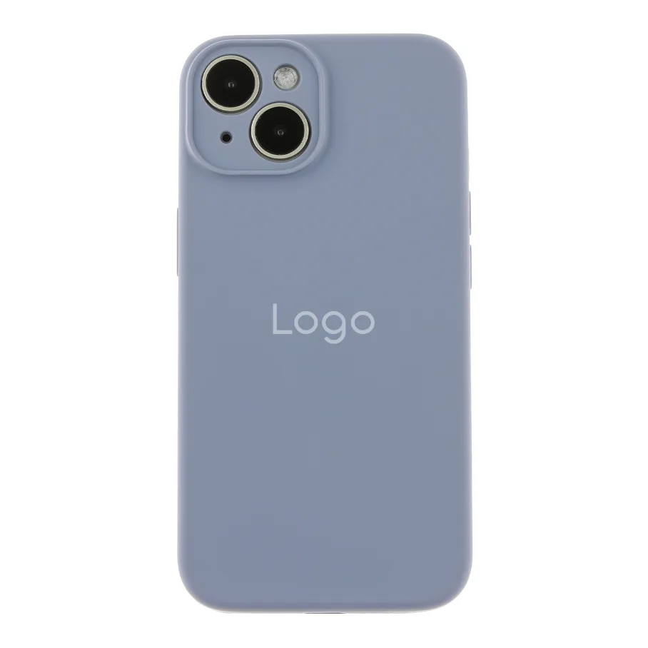 Чехол Silicone Case Full Size with Frame для iPhone 14 28.Lavender Grey