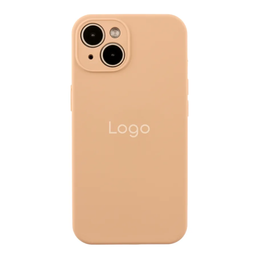Чехол Silicone Case Full Size with Frame для iPhone 14 92.Desert Gold