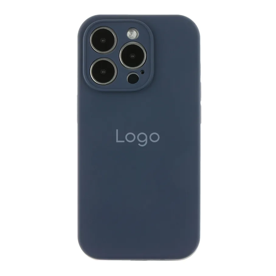Чехол Silicone Case Full Size with Frame для iPhone 14 Pro Max 08.Dark Blue