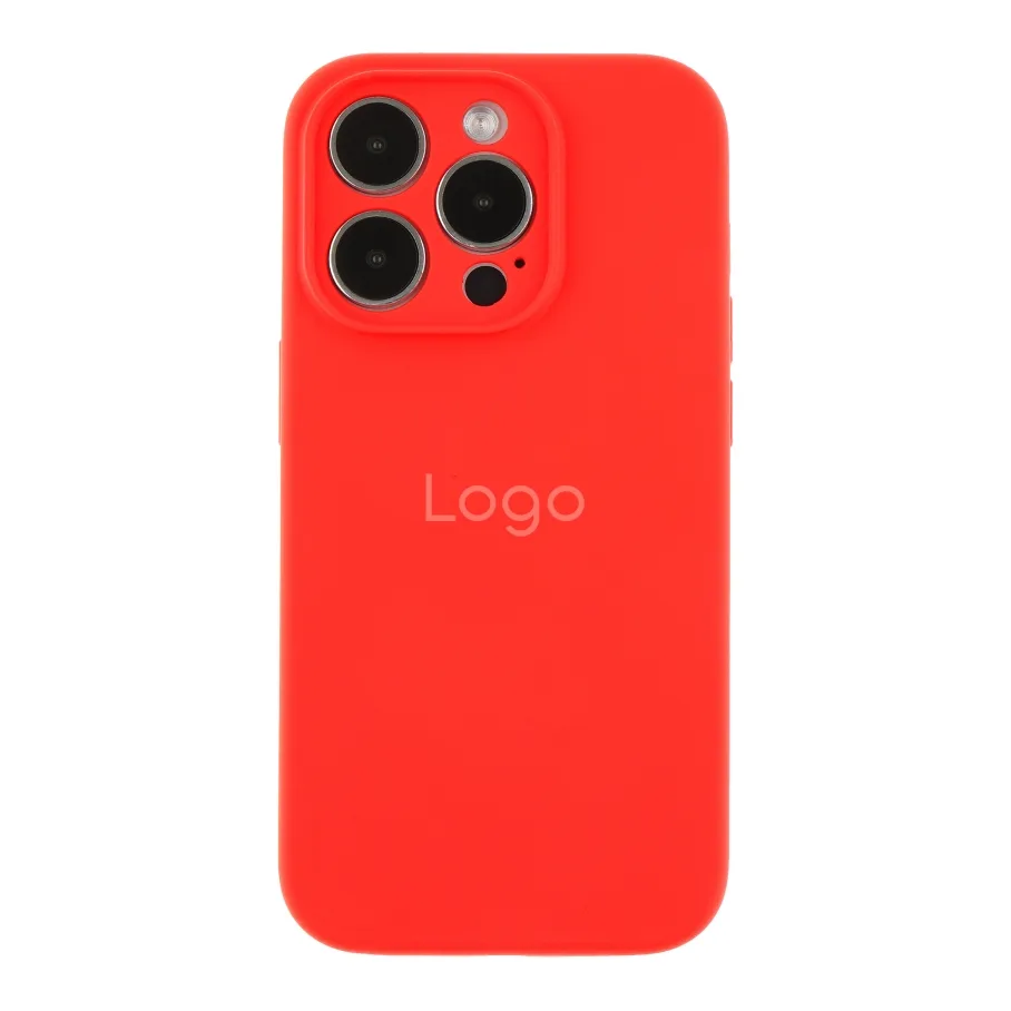 Чехол Silicone Case Full Size with Frame для iPhone 14 Pro Max 14.Red