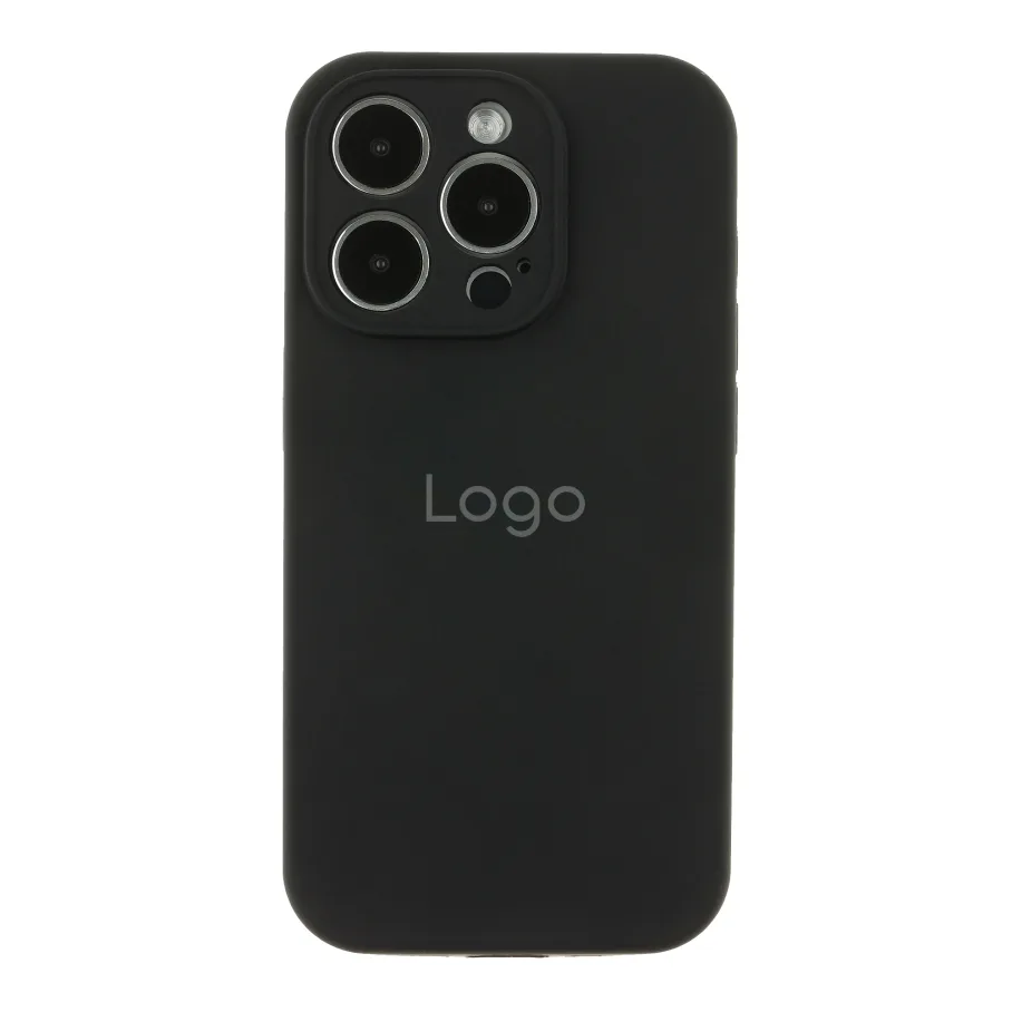 Чехол Silicone Case Full Size with Frame для iPhone 14 Pro Max 18.Black