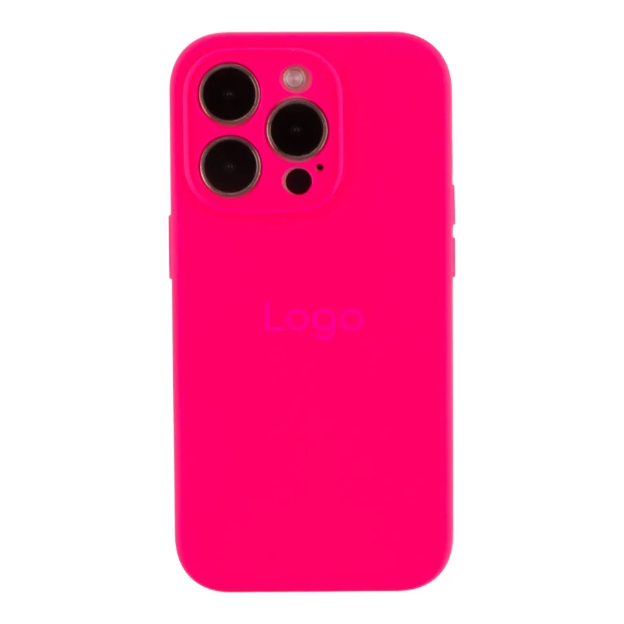 Чехол Silicone Case Full Size with Frame для iPhone 14 Pro 38.Shiny Pink