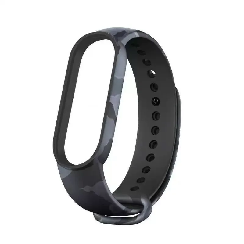 Ремешок для Xiaomi Mi Band 5/6/7, цвет серый камуфляж