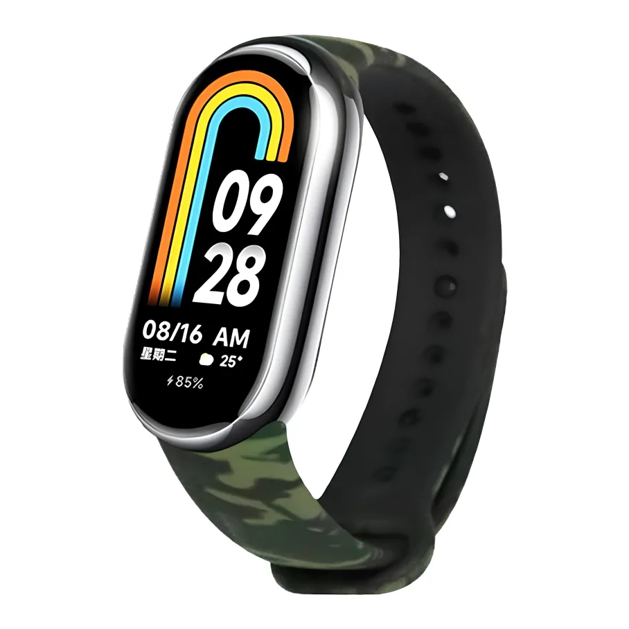 Ремешок для Xiaomi Mi Band 8/9/10, цвет камуфляжный зеленый