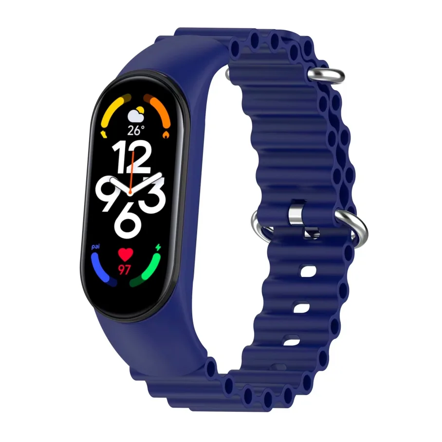 Ремешок для Xiaomi Mi Band 3/4/5/6/7, цвет синий океан