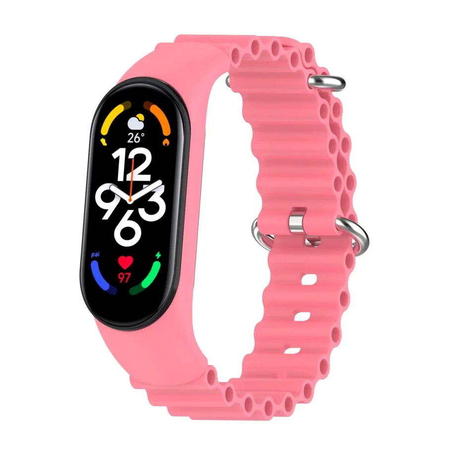 Ремешок для Xiaomi Mi Band 3/4/5/6/7, цвет розовый