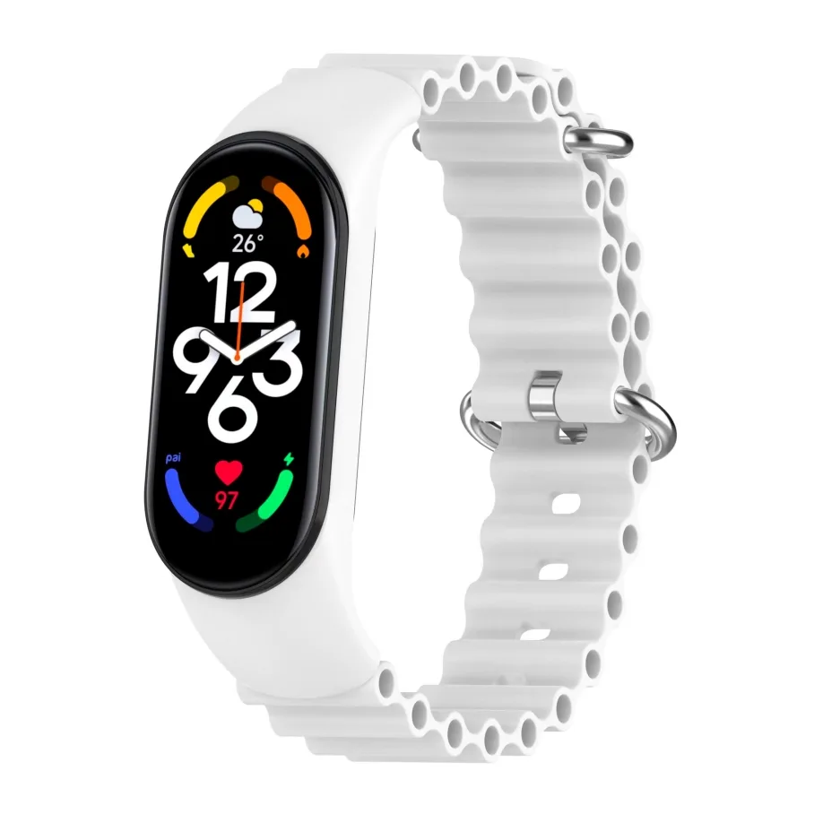 Ремешок для Xiaomi Mi Band 3/4/5/6/7, цвет белый