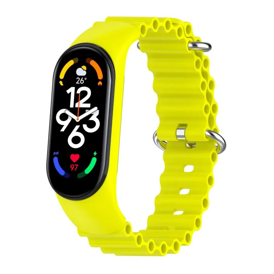 Ремешок для Xiaomi Mi Band 3/4/5/6/7, цвет желтый