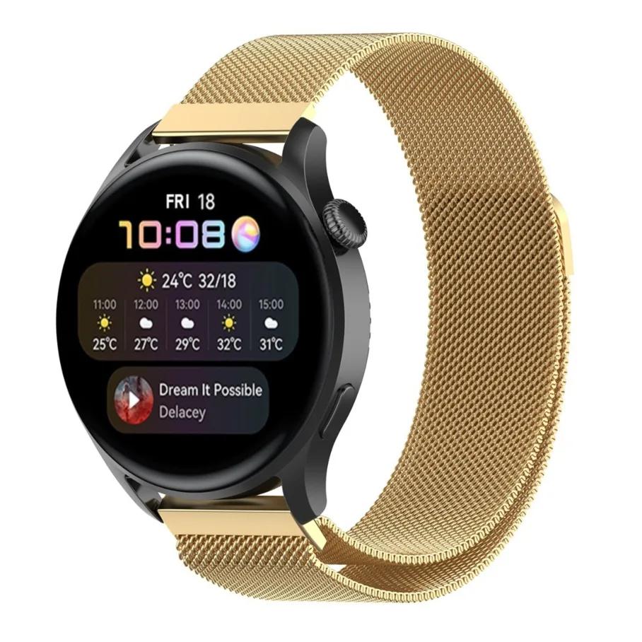 Ремешок Универс 20mm Milanese loop, цвет золотой