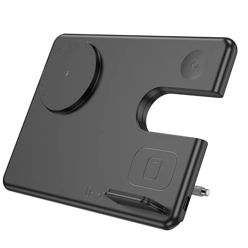 Беспроводное Зарядное Устройство Hoco CQ1 3-in-1 15W, для iWatch, цвет черный