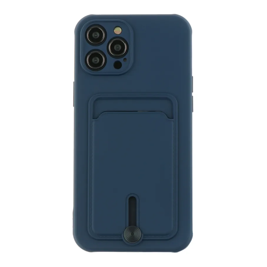 Чехол TPU Colorfull Pocket Card для iPhone 12 Pro Max Dark Blue