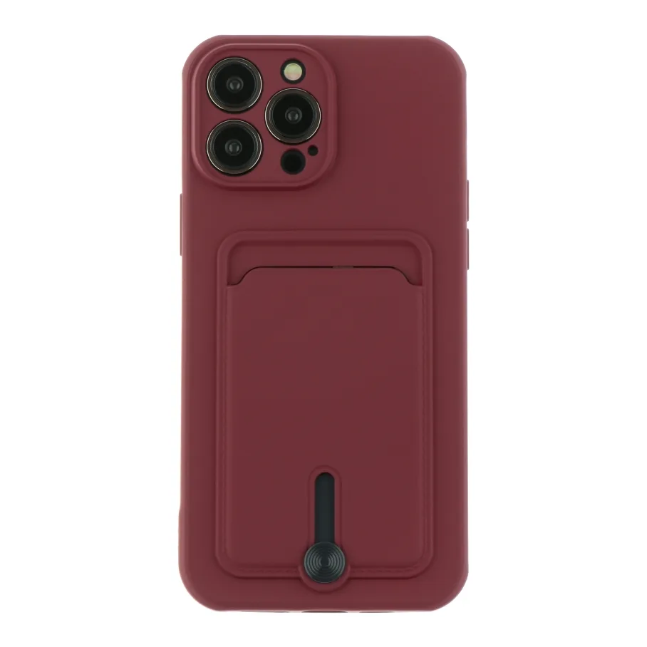 Чехол для iPhone 13 Pro Max, цвет бордовый