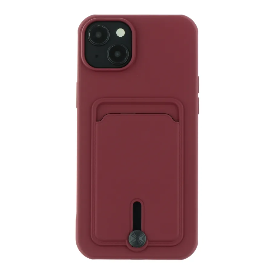 Чехол для iPhone 15 Plus, цвет бордовый