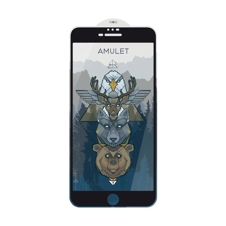 Защитное стекло AMULET 2.5D HD Antistatic для iPhone 7 Plus/8 Plus, цвет черный
