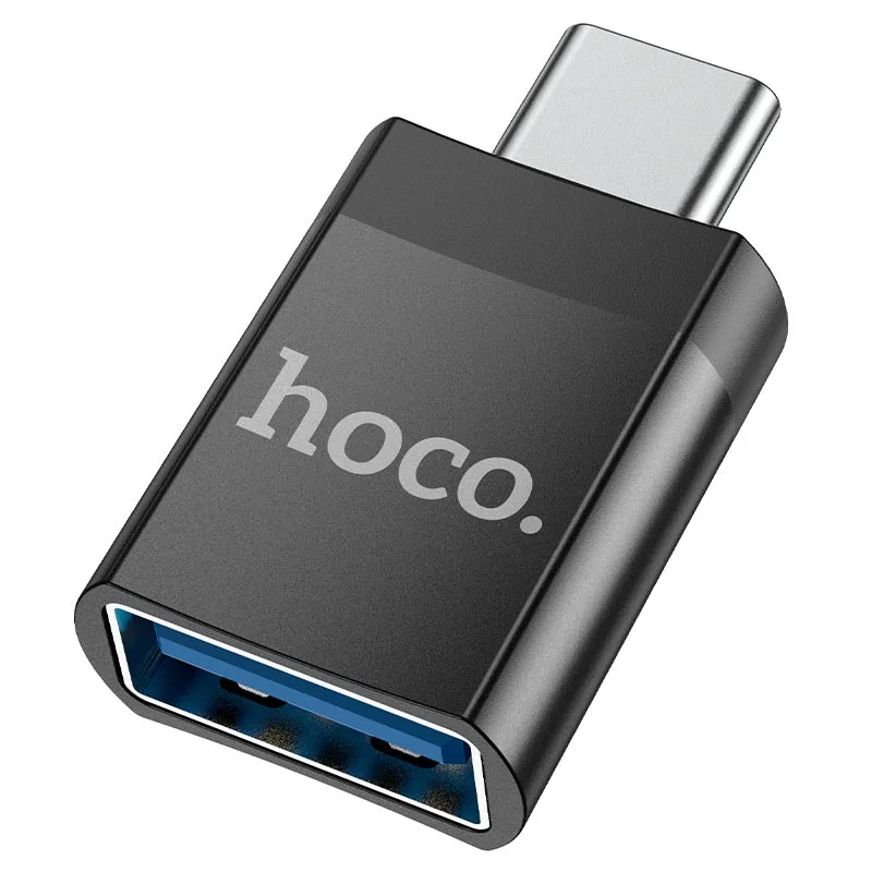 Переходник Hoco UA17 Type-C male to USB female USB3.0 Черный