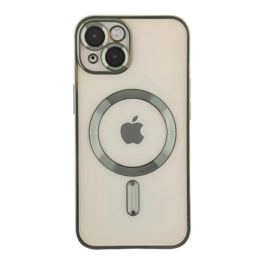 Чехол TPU Metallic с Magsafe для iPhone 15, цвет Green