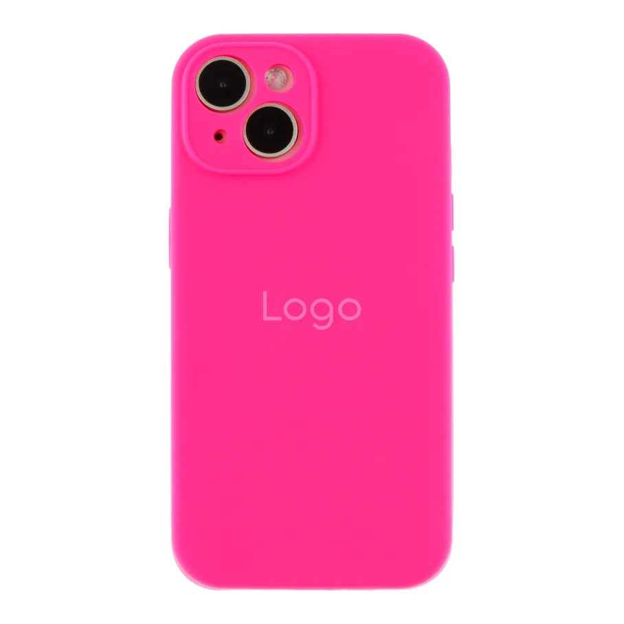 Чехол Silicone Case Full Size with Frame для iPhone 15 38.Shiny Pink
