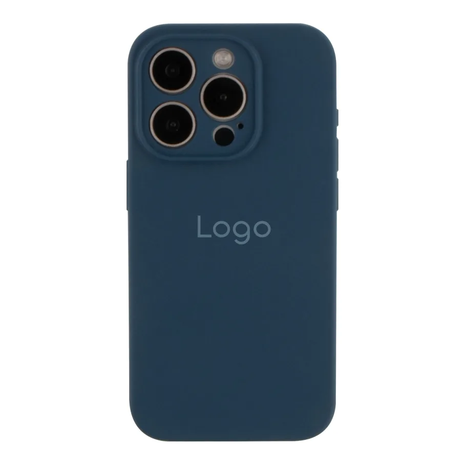 Чехол Silicone Case Full Size with Frame для iPhone 15 Pro 70.Deep Navy