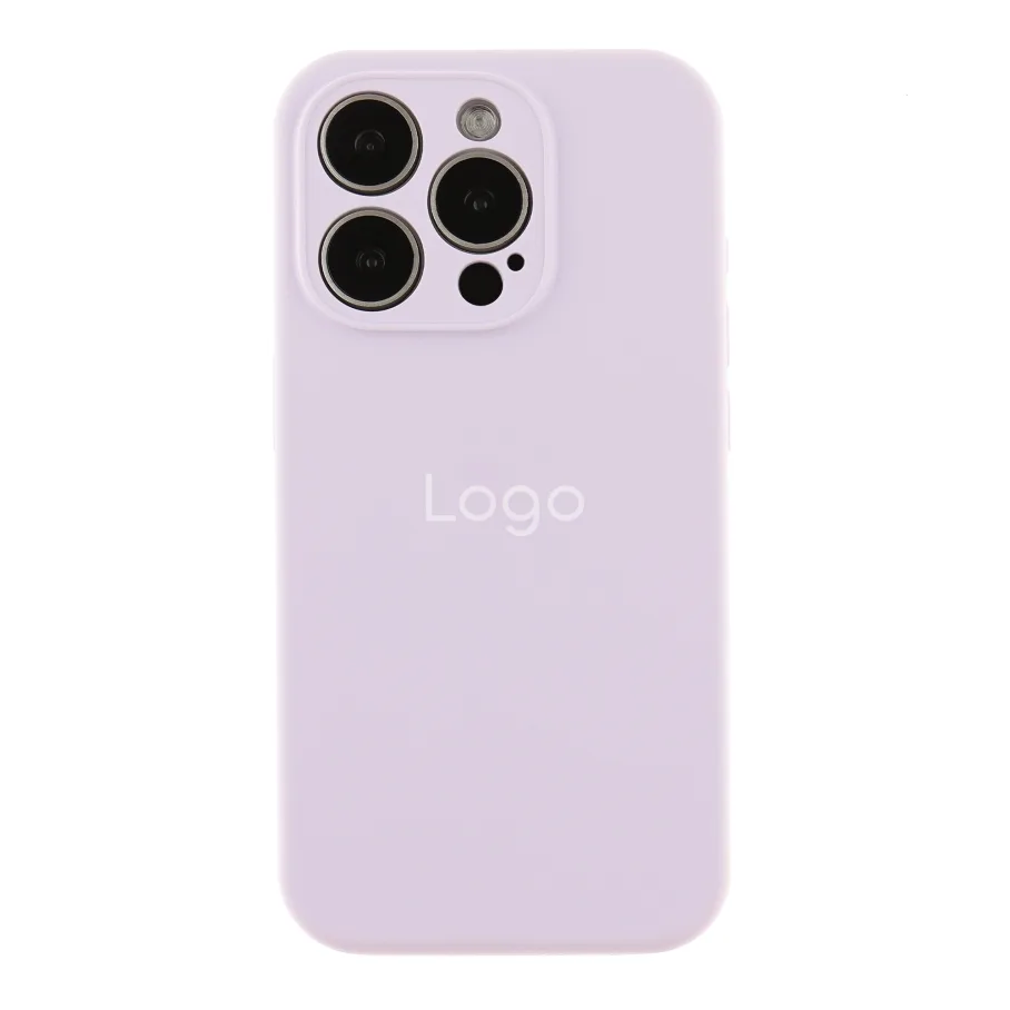 Чехол Silicone Case Full Size with Frame для iPhone 15 Pro 83.Lilac Purple