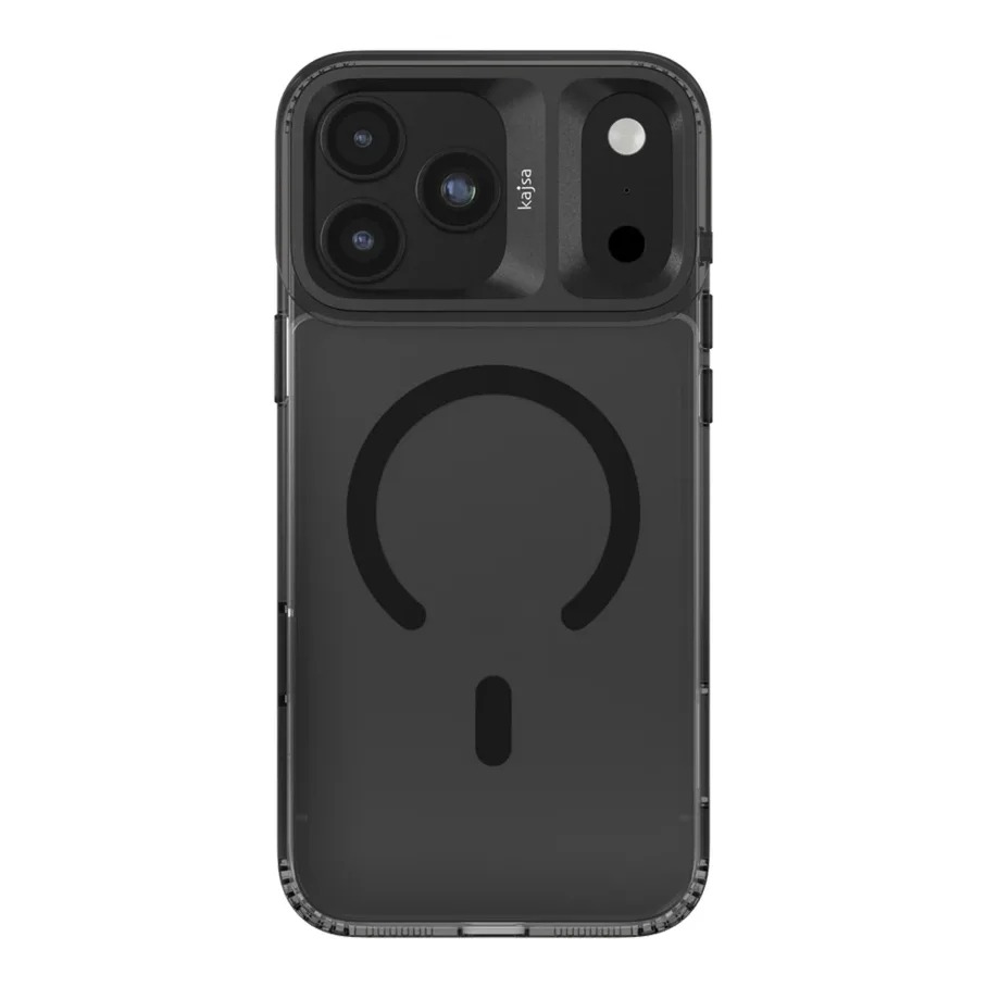 Чехол Kajsa Trans-Shield с MagSafe для iPhone 18 Pro Max Black Smoke B-Ring, цвет черный