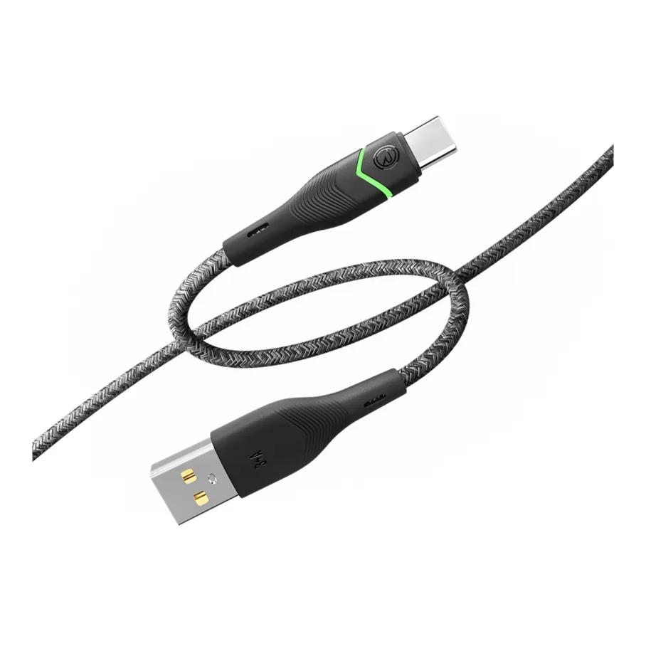 USB Ridea RC-RL15 RGB Light Type-C 3A 1.2m, цвет черный