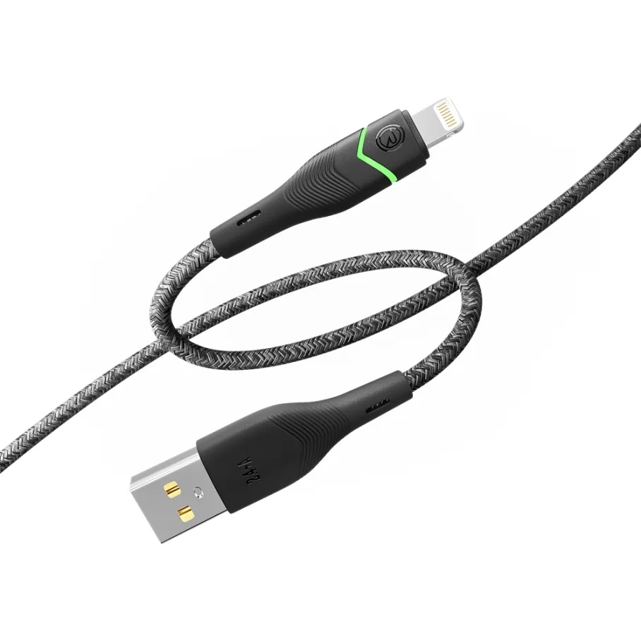 USB Ridea RC-RL15 RGB Light Lightning 12W 1.2m Черный