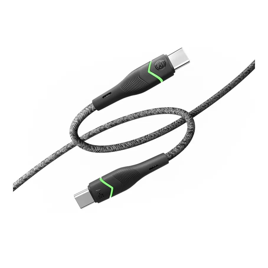 USB Ridea RC-RL15 RGB Light Type-C to Type-C 60W 1.2m Черный