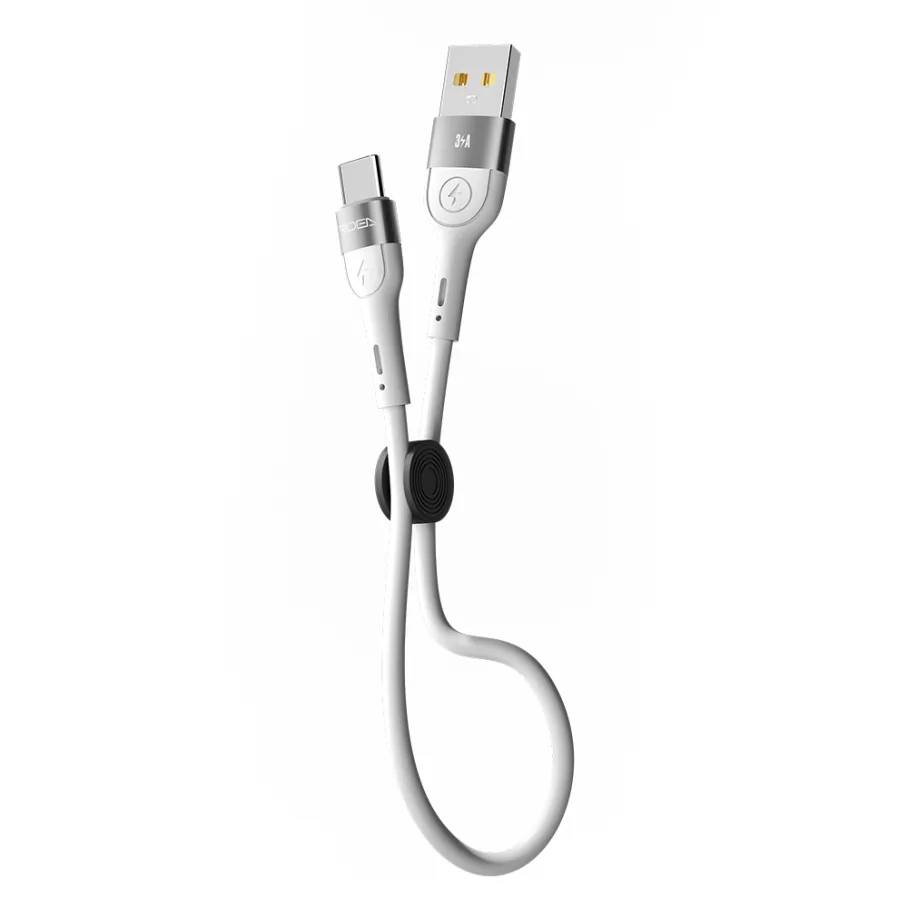 USB Ridea RC-XS51 X-Silicone Type-C 3A 0.25m, цвет белый