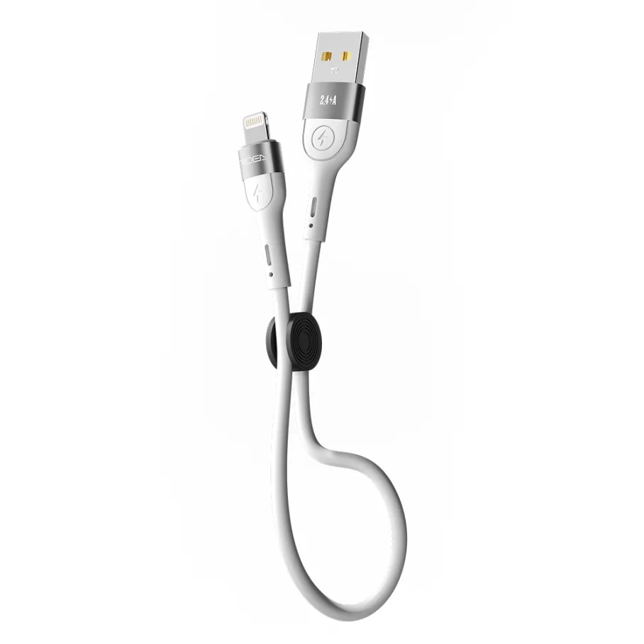 USB Ridea RC-XS51 X-Silicone Lightning 12W 0.25m, цвет белый