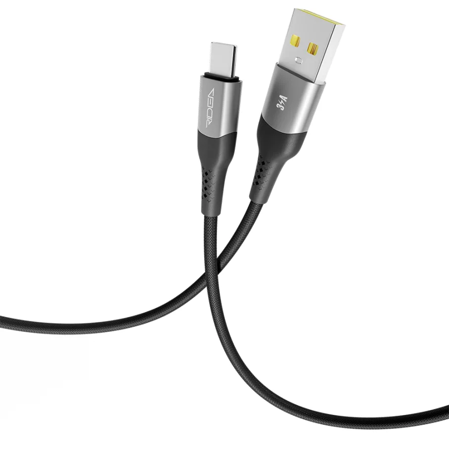USB кабель Ridea RC-US42 UltraStrong Type-C 3A 2m, цвет черный