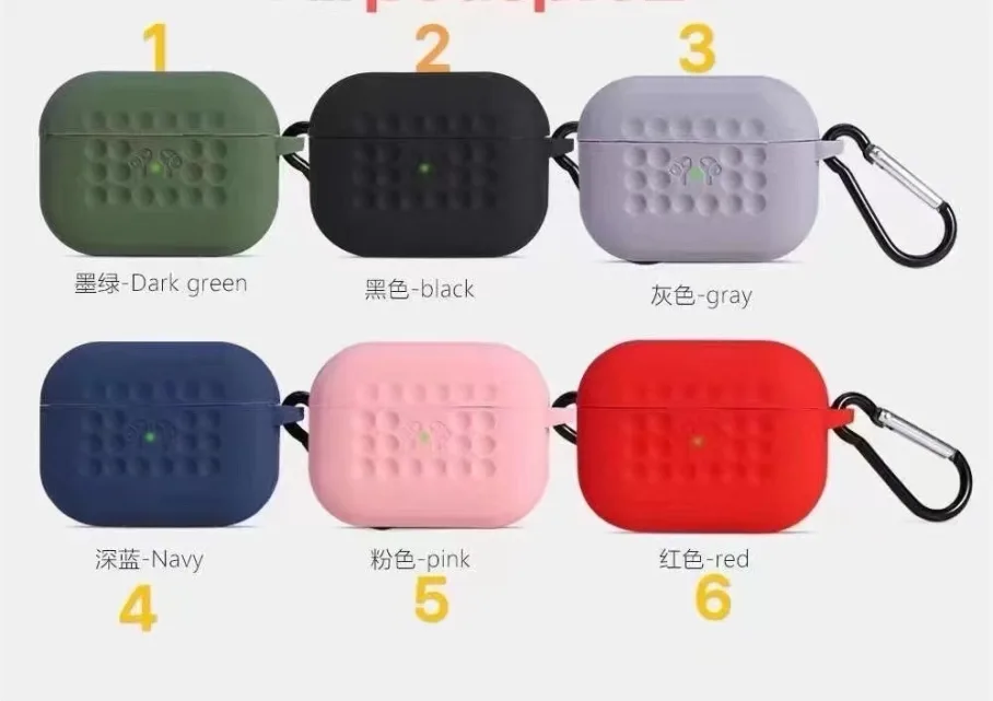 Футляр Silicone Fashion Case с кольцом для Airpods Pro Мятая упаковка Black