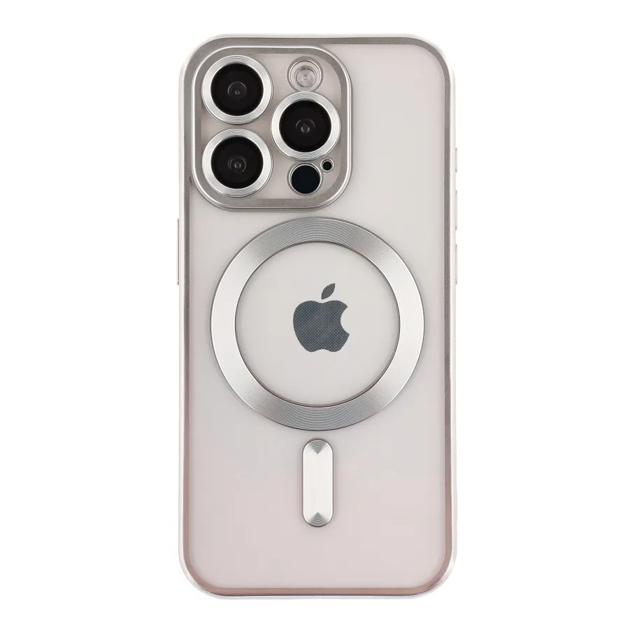 Чехол для iPhone 15 Pro Max с MagSafe, цвет хром