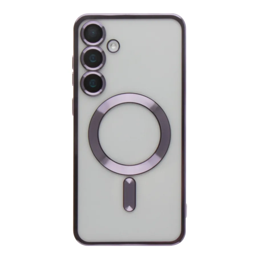 Чехол TPU Metallic Full Camera with Magsafe для Samsung Galaxy S24 5G (S921) Dark Purple