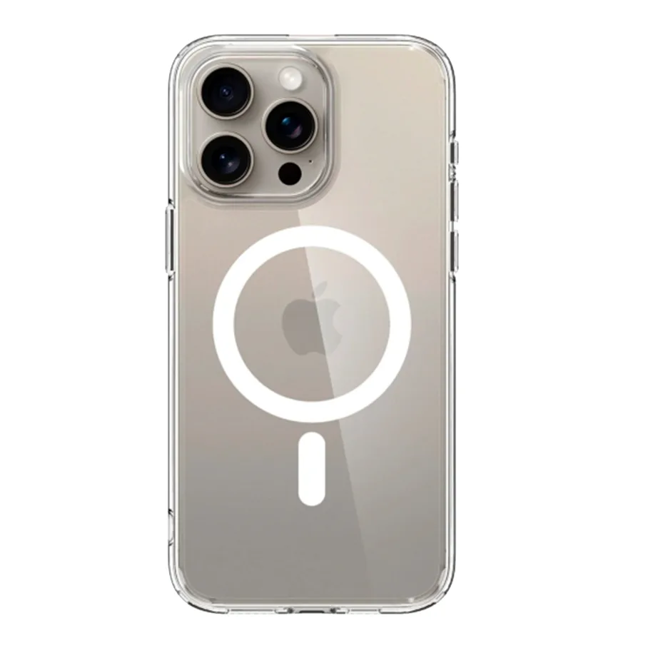 Чехол для iPhone 15 Pro Max с MagSafe, цвет прозрачный