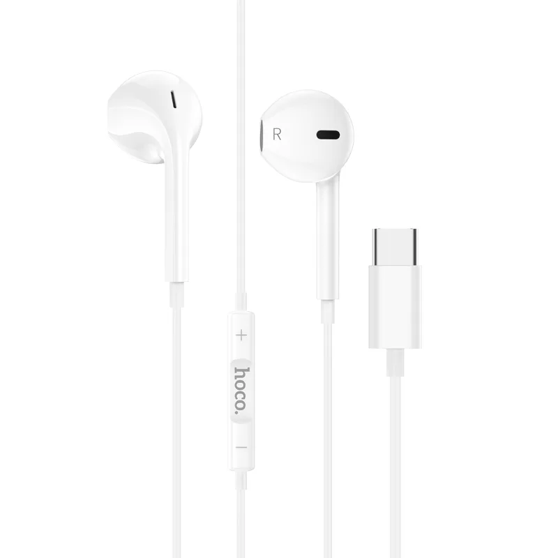 Наушники Hoco M101 Crystal joy wire-controlled digital earphones Type-C Белый