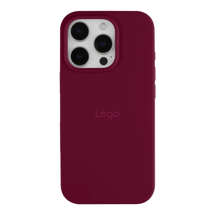 Чехол Silicone Case Full Size (AA) для iPhone 16 Pro 42.Maroon