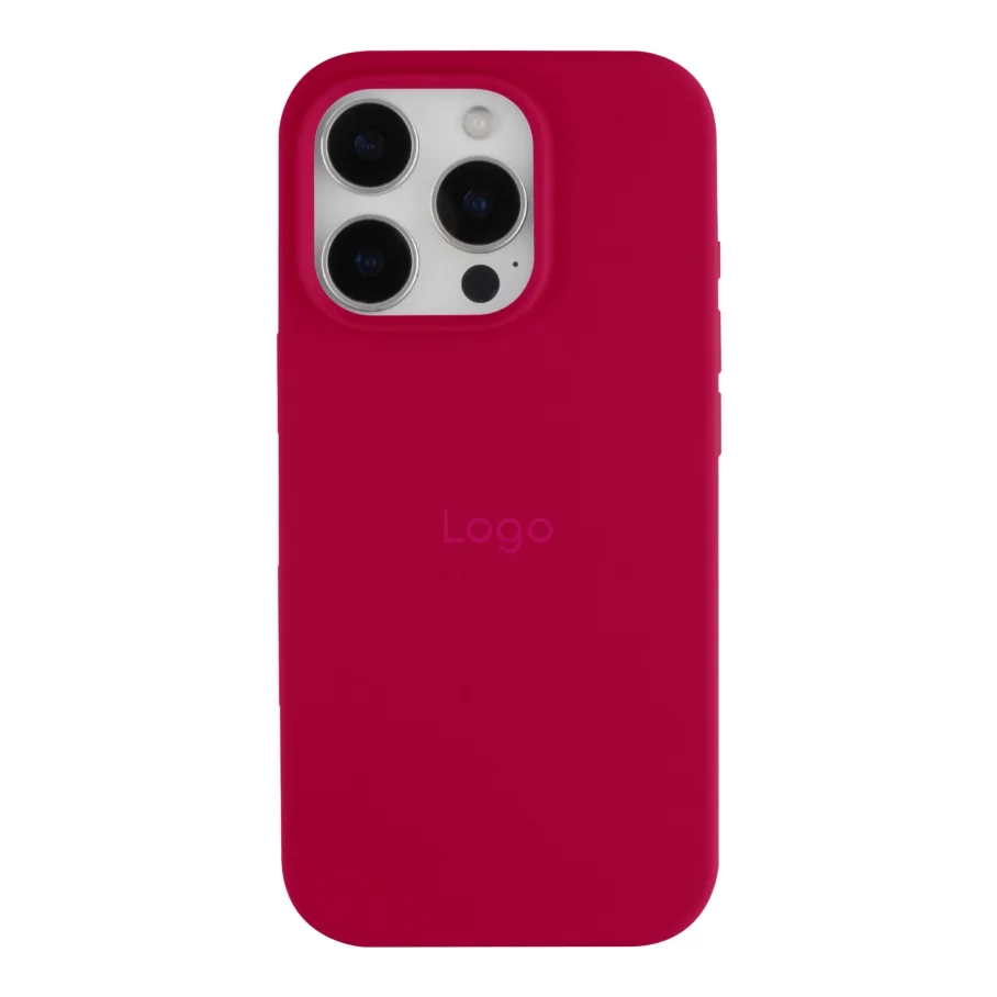 Чехол Silicone Case Full Size (AA) для iPhone 16 Pro Max 37.Rose Red