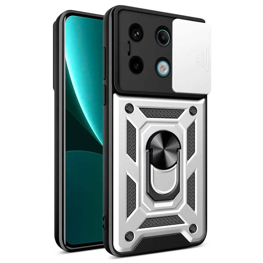 Чехол Armor Guard Shield для Xiaomi Redmi Note 13 Pro 5G/Poco X6 5G, цвет серебристый