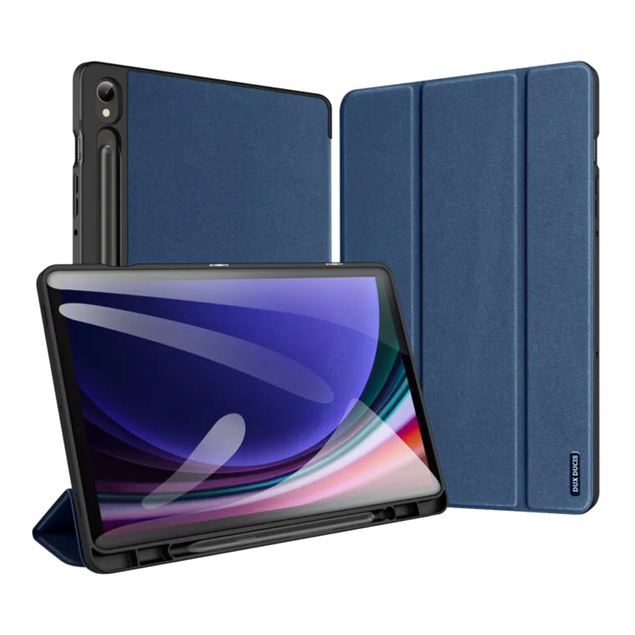 Чехол для Samsung Tab S9 (X710/X716B) с держателем для S Pen и авто-включением/выключением, цвет синий