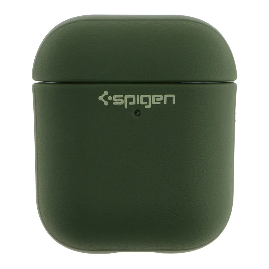 Футляр TPU Spigen Leather Armor для AirPods 1/2, цвет зеленый