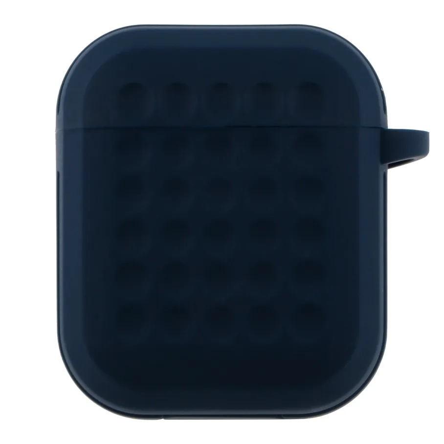 Футляр с крючком для AirPods 1/2, цвет темно-синий